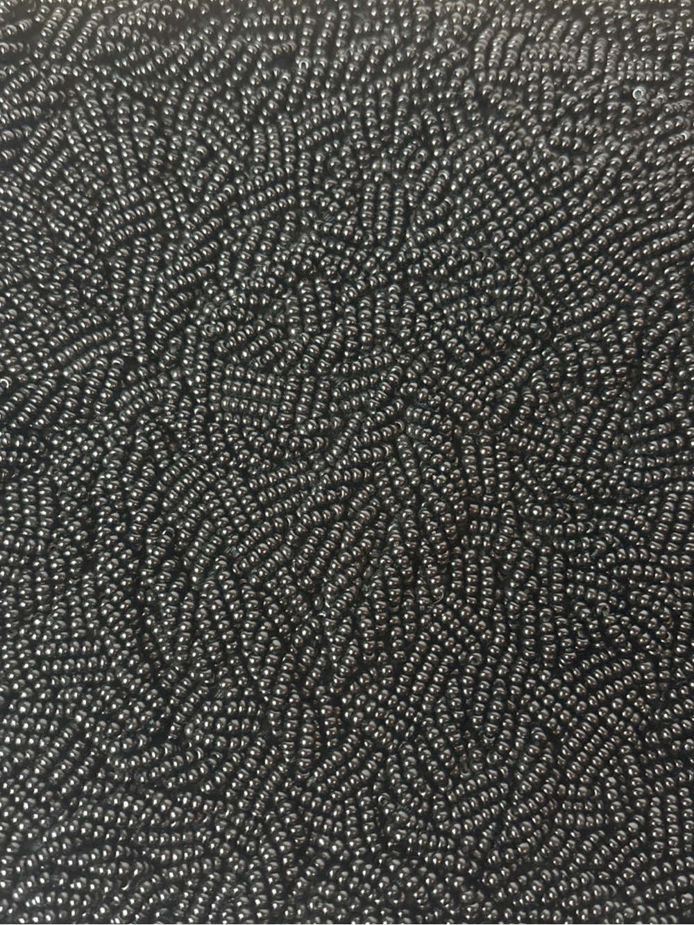 Vintage Black Seed Beaded Purse Handbag Black Gold Frame Evening 50’s 60’s - Picture 3 of 6